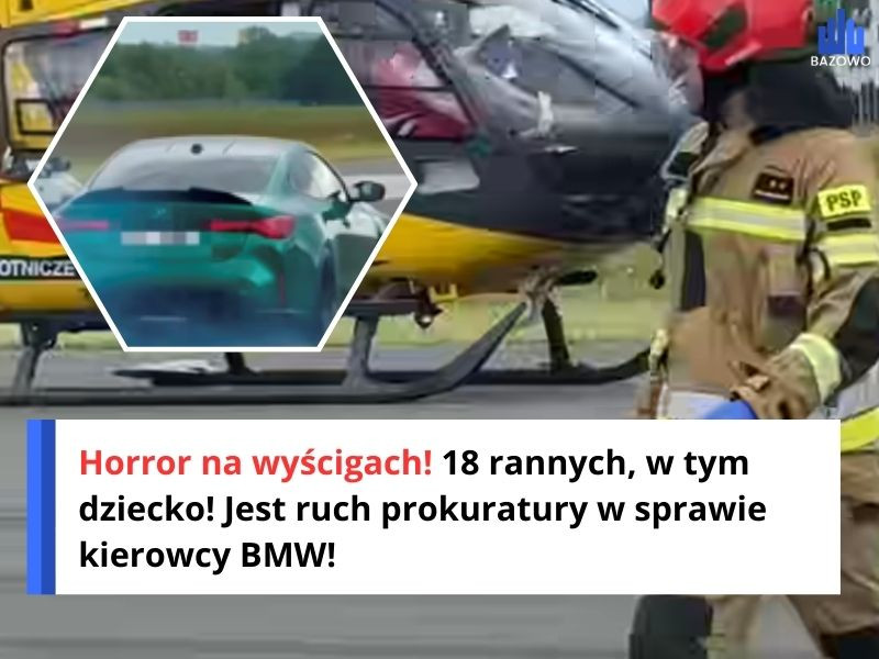 Horror na wyścigach! 18 rannych, w tym dziecko! Jest ruch prokuratury w sprawie kierowcy BMW!